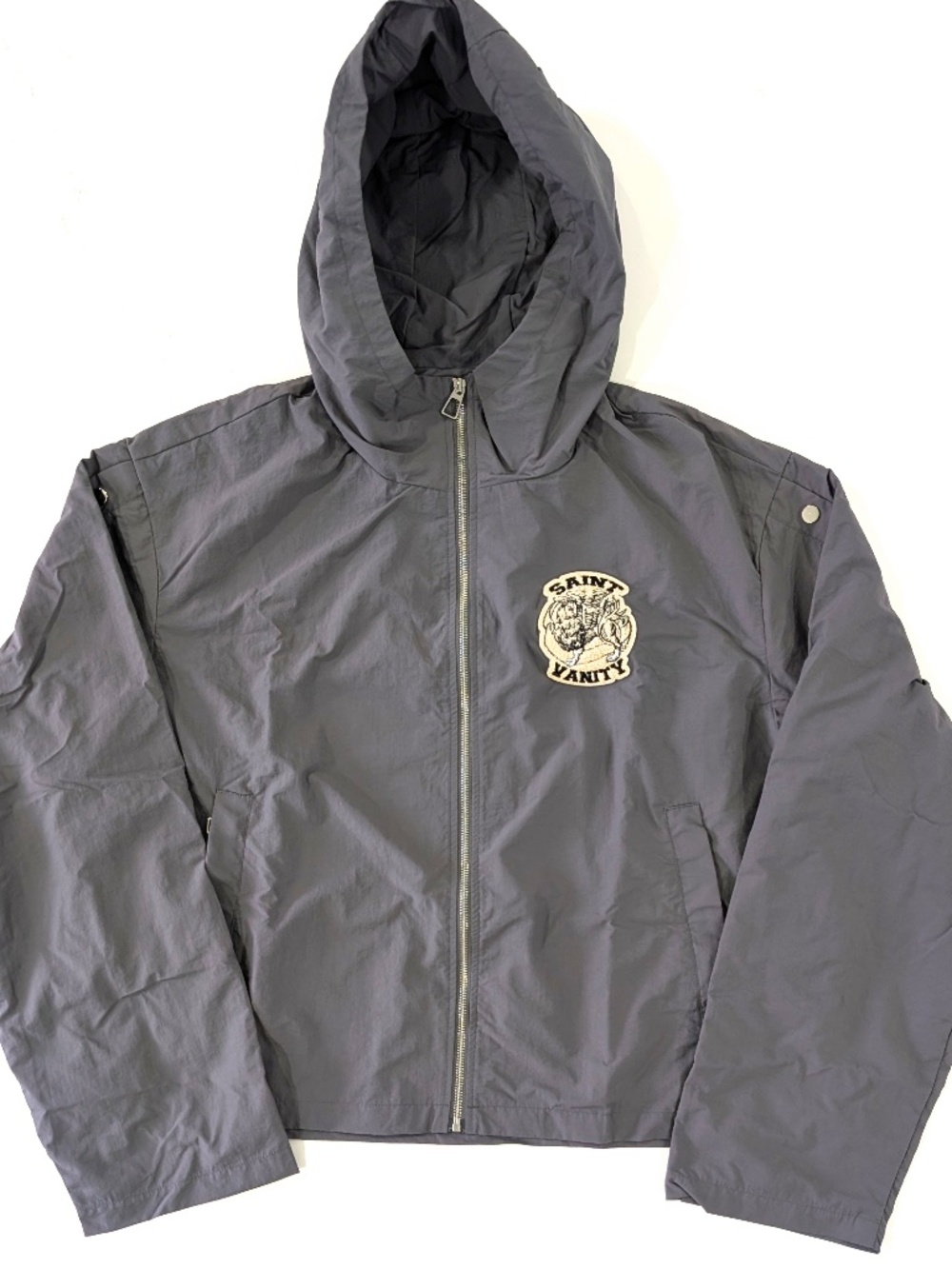 Saint Vanity Mens Full Snap Track Jacket Gray Size XL NWT